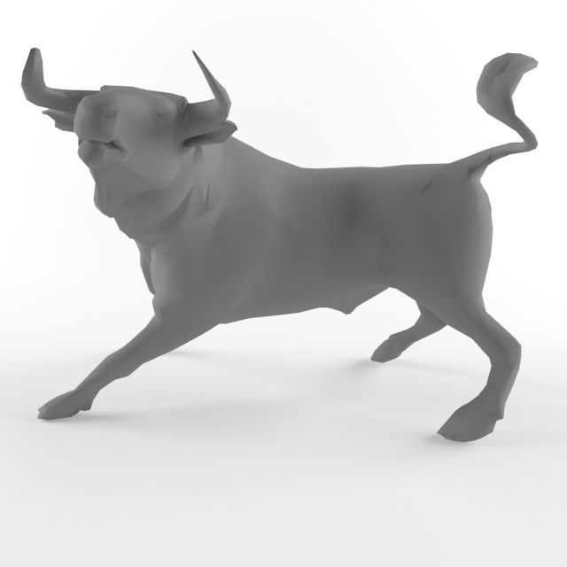 Low Poly Bull Taurus Animal Lowpoly 2 Low-poly 3D model_1
