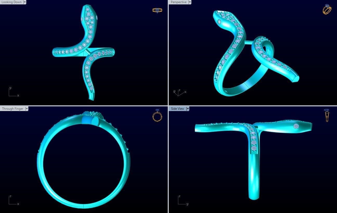 Snake Ring - SN577 3D print model_11