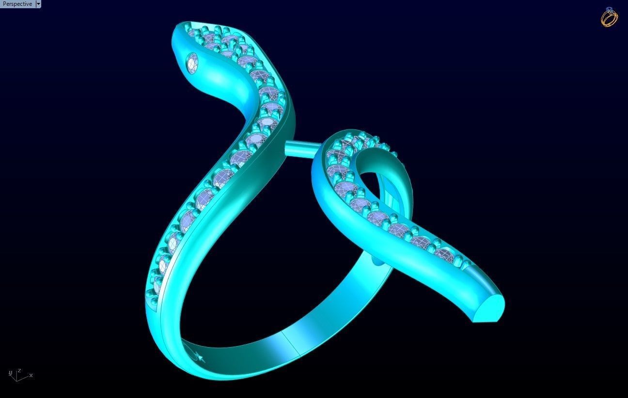 Snake Ring - SN577 3D print model_10