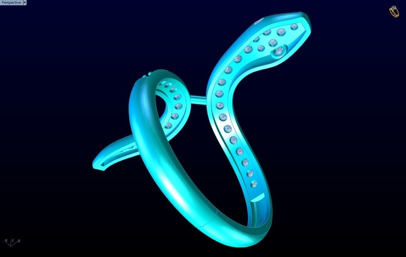 Snake Ring - SN577 3D print model_8