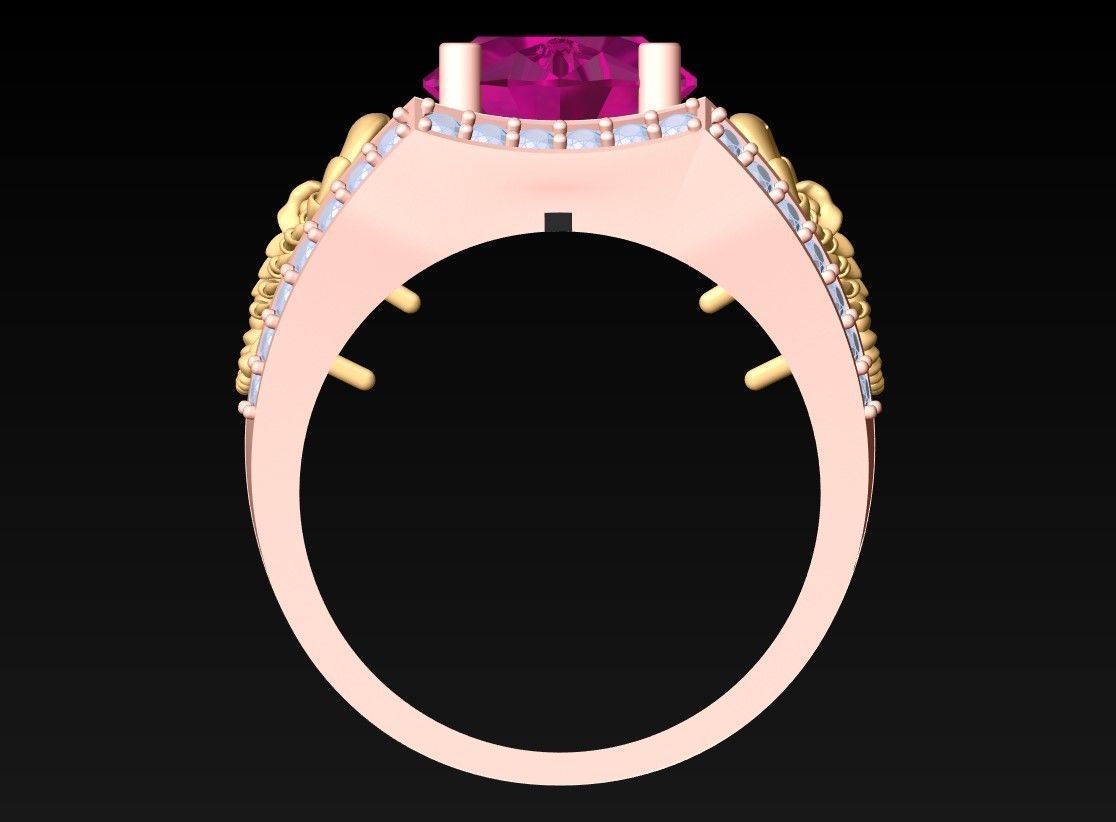 Scorpion Ring -Oval Rings - N1501 3D print model_6