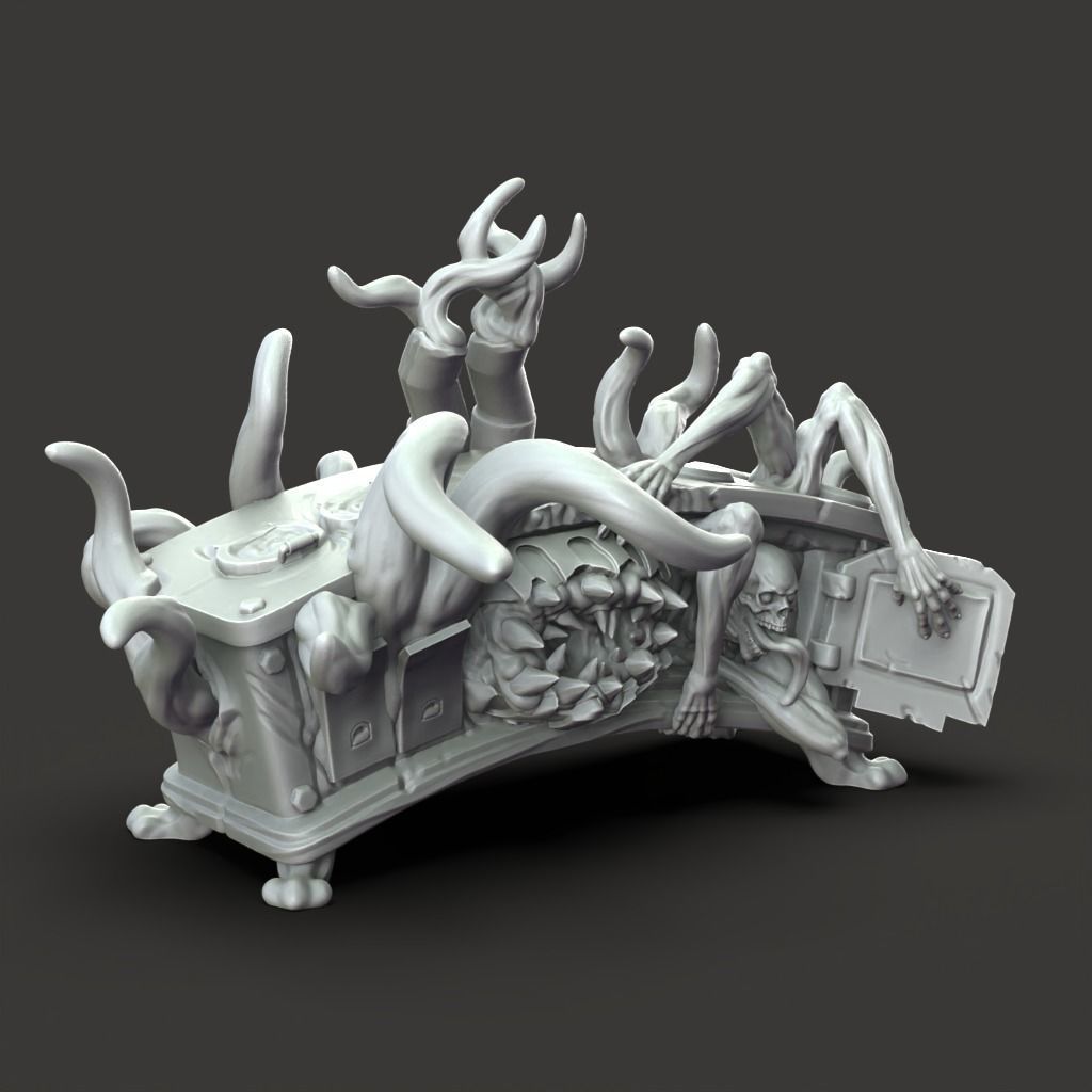 Possessed Oven - 3D Printable TTRPG - PRESUPPORTED - 32mm Scale 3D print model_8