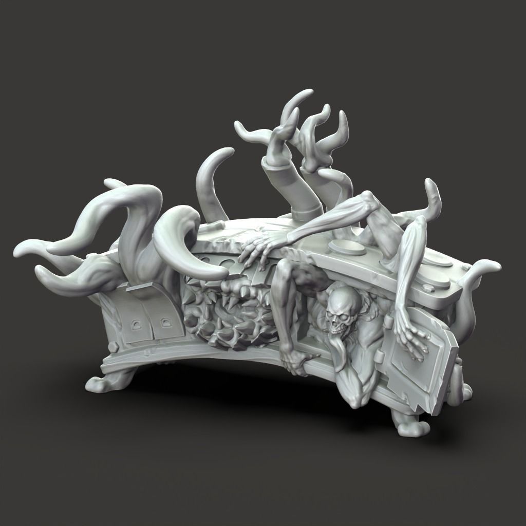 Possessed Oven - 3D Printable TTRPG - PRESUPPORTED - 32mm Scale 3D print model_6