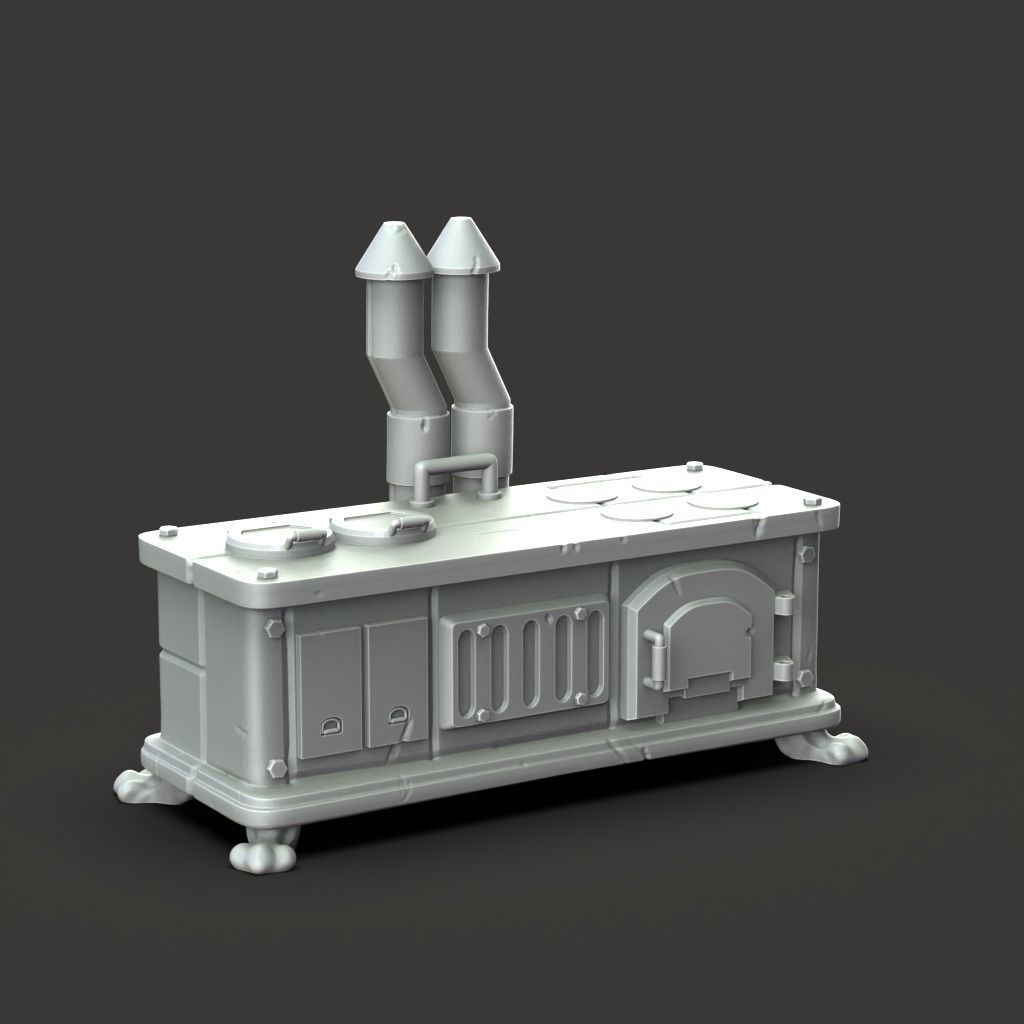 Possessed Oven - 3D Printable TTRPG - PRESUPPORTED - 32mm Scale 3D print model_9