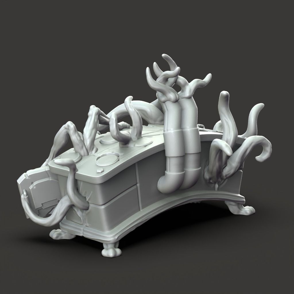Possessed Oven - 3D Printable TTRPG - PRESUPPORTED - 32mm Scale 3D print model_11