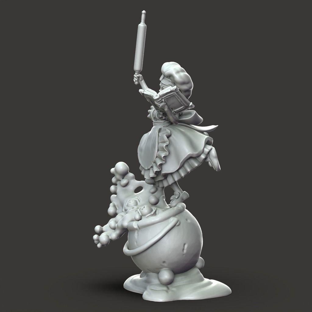 The Baker - 3D Printable TTRPG - PRESUPPORTED - 32mm Scale 3D print model_5