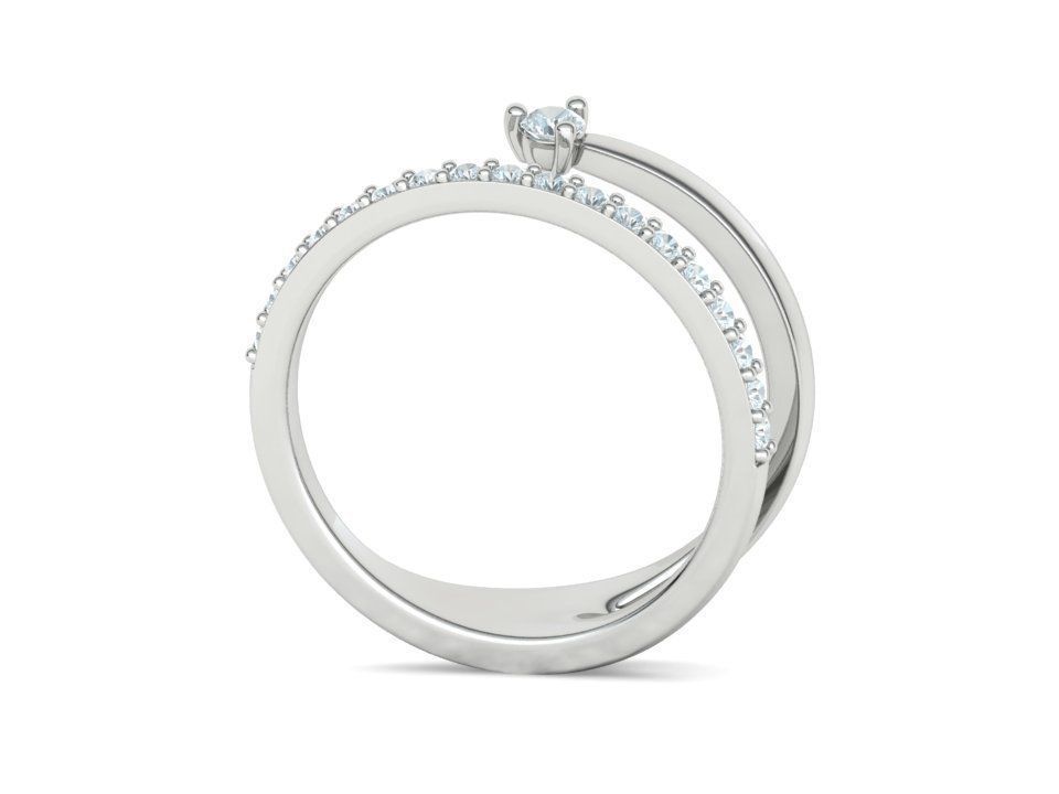 Fashion Diamond Women Ring Lucy Double Shank Ring 3Dmodel 3D print model_16