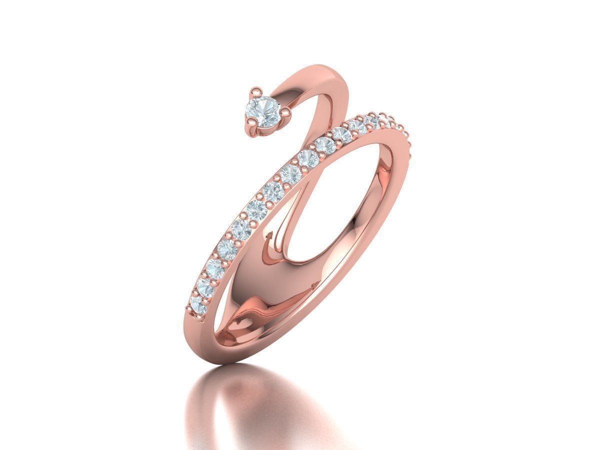 Fashion Diamond Women Ring Lucy Double Shank Ring 3Dmodel 3D print model_29