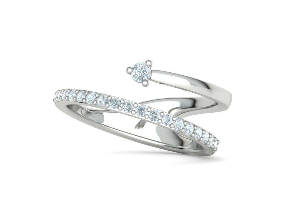 Fashion Diamond Women Ring Lucy Double Shank Ring 3Dmodel 3D print model_28