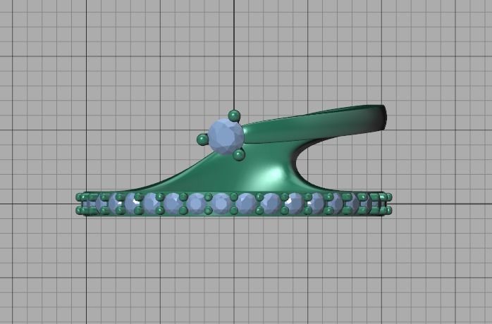 Fashion Diamond Women Ring Lucy Double Shank Ring 3Dmodel 3D print model_39