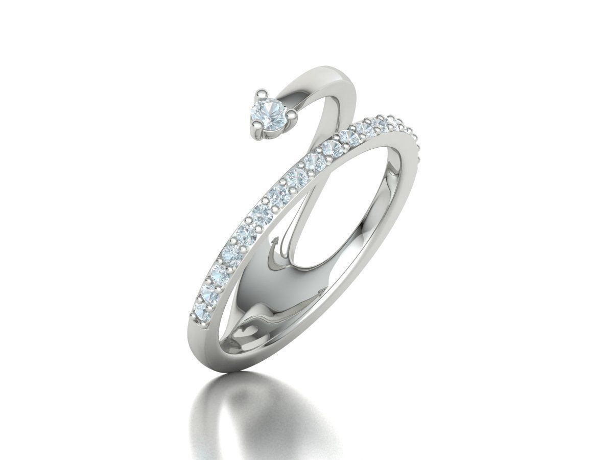 Fashion Diamond Women Ring Lucy Double Shank Ring 3Dmodel 3D print model_31