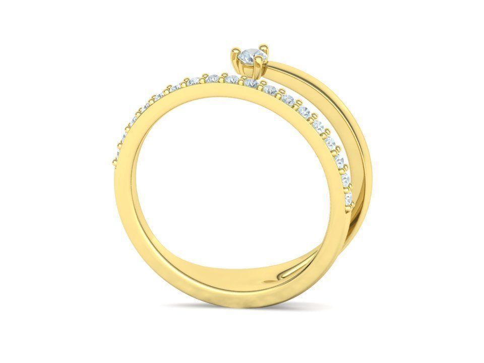 Fashion Diamond Women Ring Lucy Double Shank Ring 3Dmodel 3D print model_15