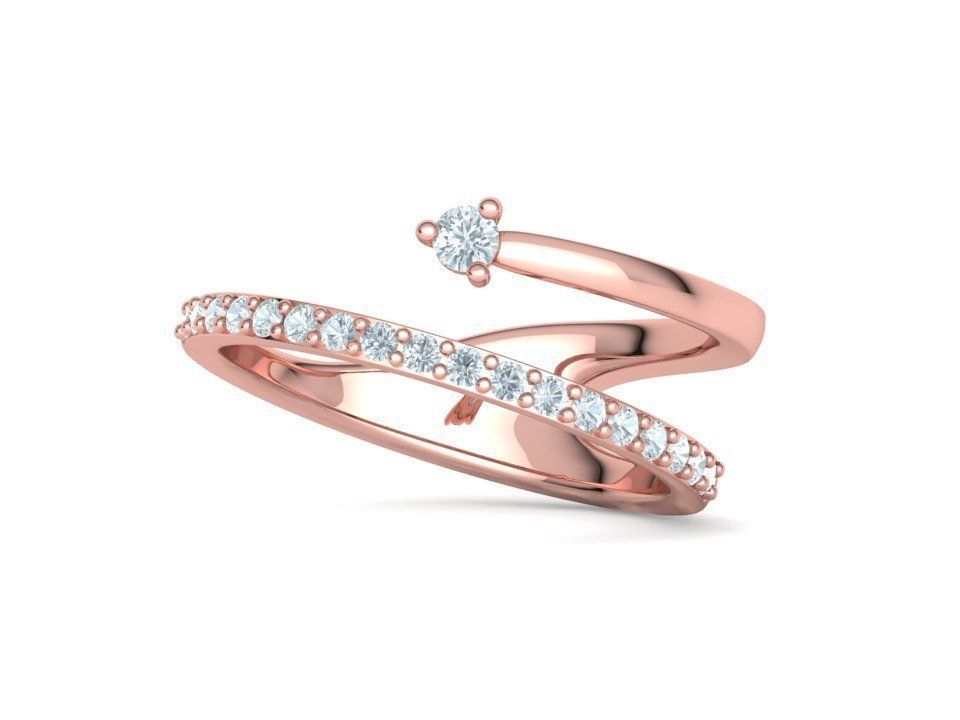 Fashion Diamond Women Ring Lucy Double Shank Ring 3Dmodel 3D print model_26