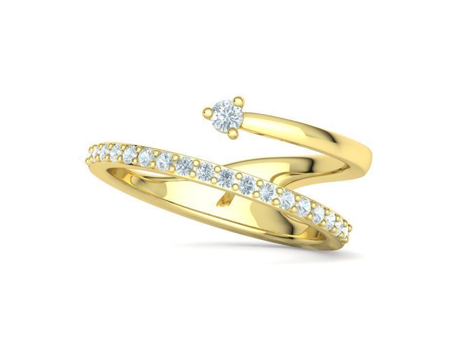 Fashion Diamond Women Ring Lucy Double Shank Ring 3Dmodel 3D print model_27