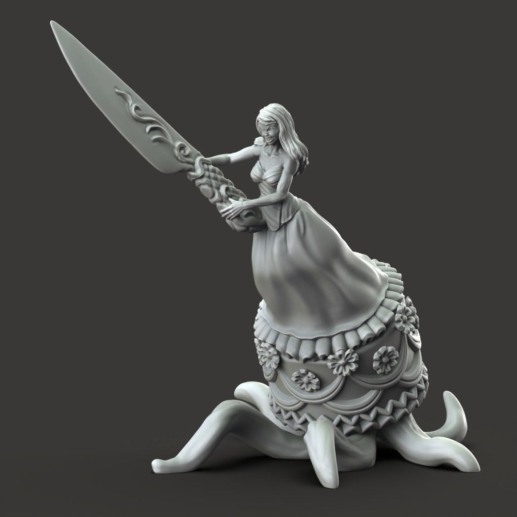 Wedding Cake Topper - 3D Printable TTRPG - PRESUPPORTED - 32mm 3D print model_7