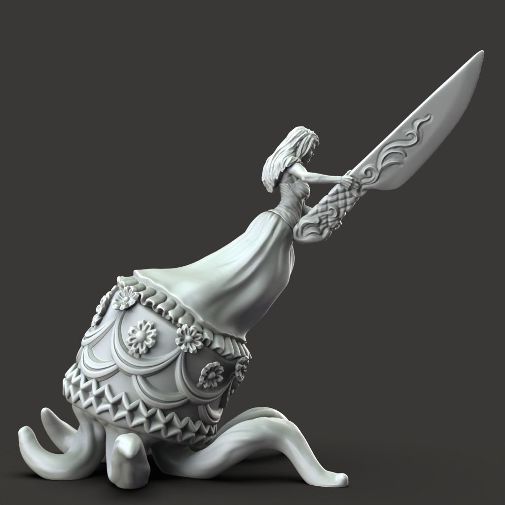Wedding Cake Topper - 3D Printable TTRPG - PRESUPPORTED - 32mm 3D print model_6
