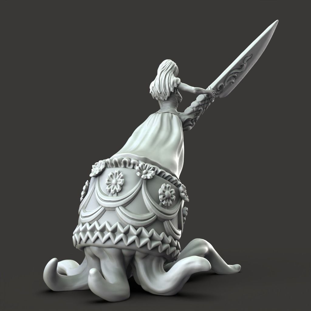 Wedding Cake Topper - 3D Printable TTRPG - PRESUPPORTED - 32mm 3D print model_8