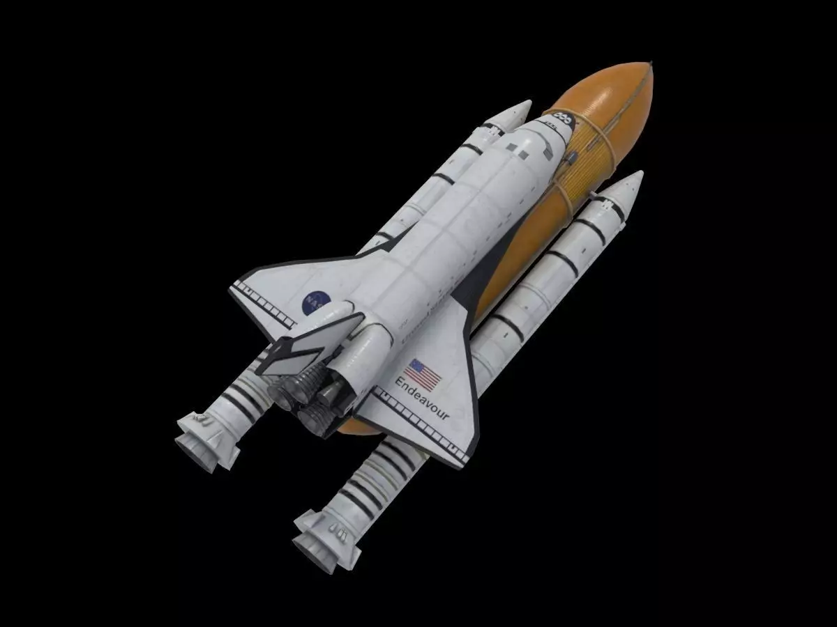 Space Shuttle Low-poly 3D model_0
