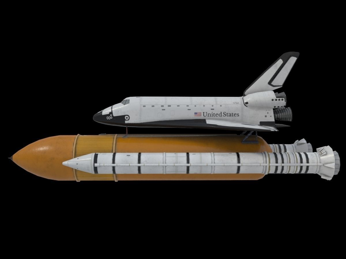 Space Shuttle Low-poly 3D model_1