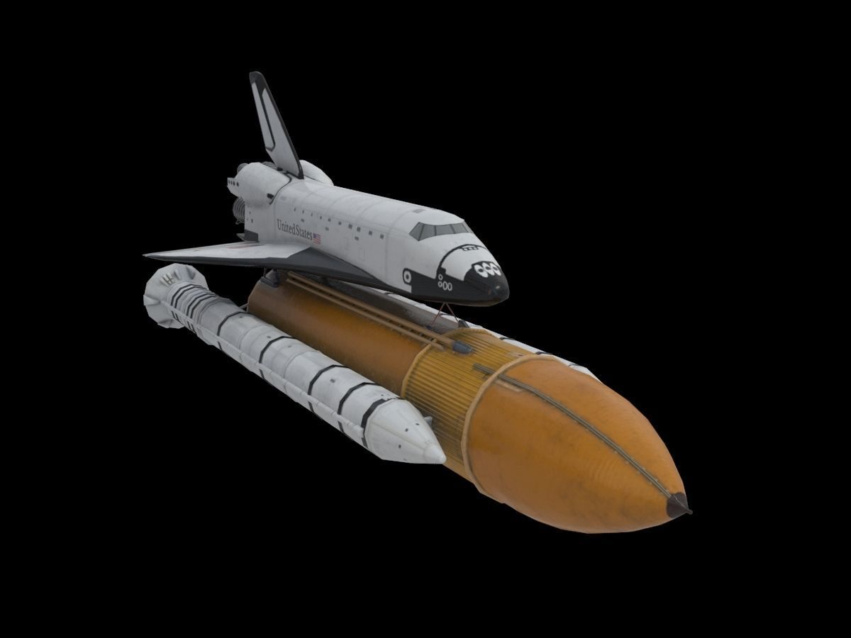 Space Shuttle Low-poly 3D model_3