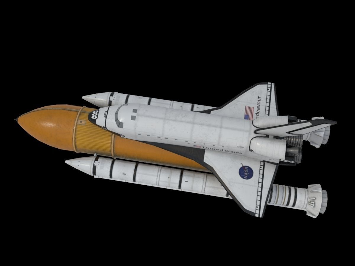 Space Shuttle Low-poly 3D model_2