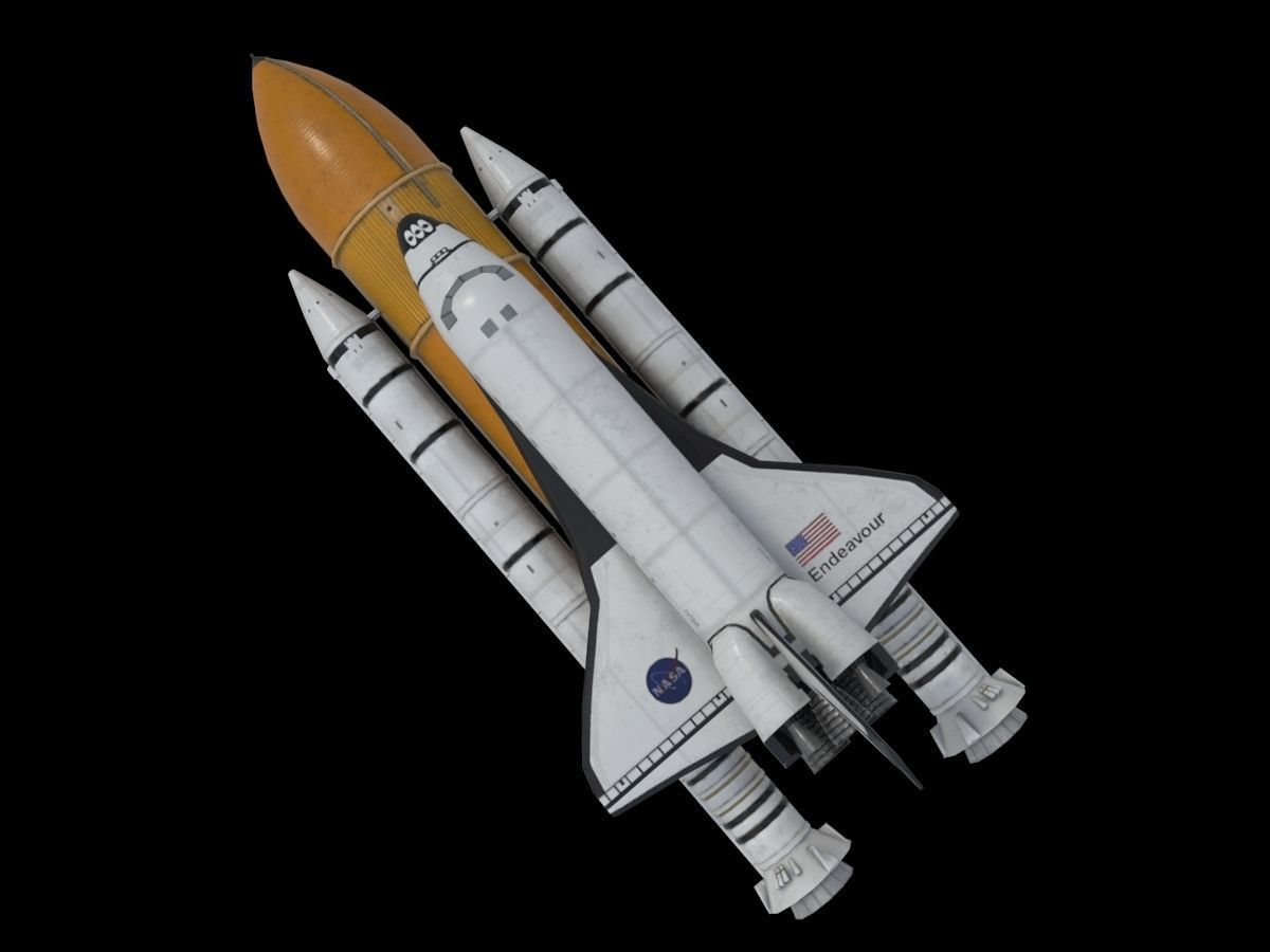 Space Shuttle Low-poly 3D model_4
