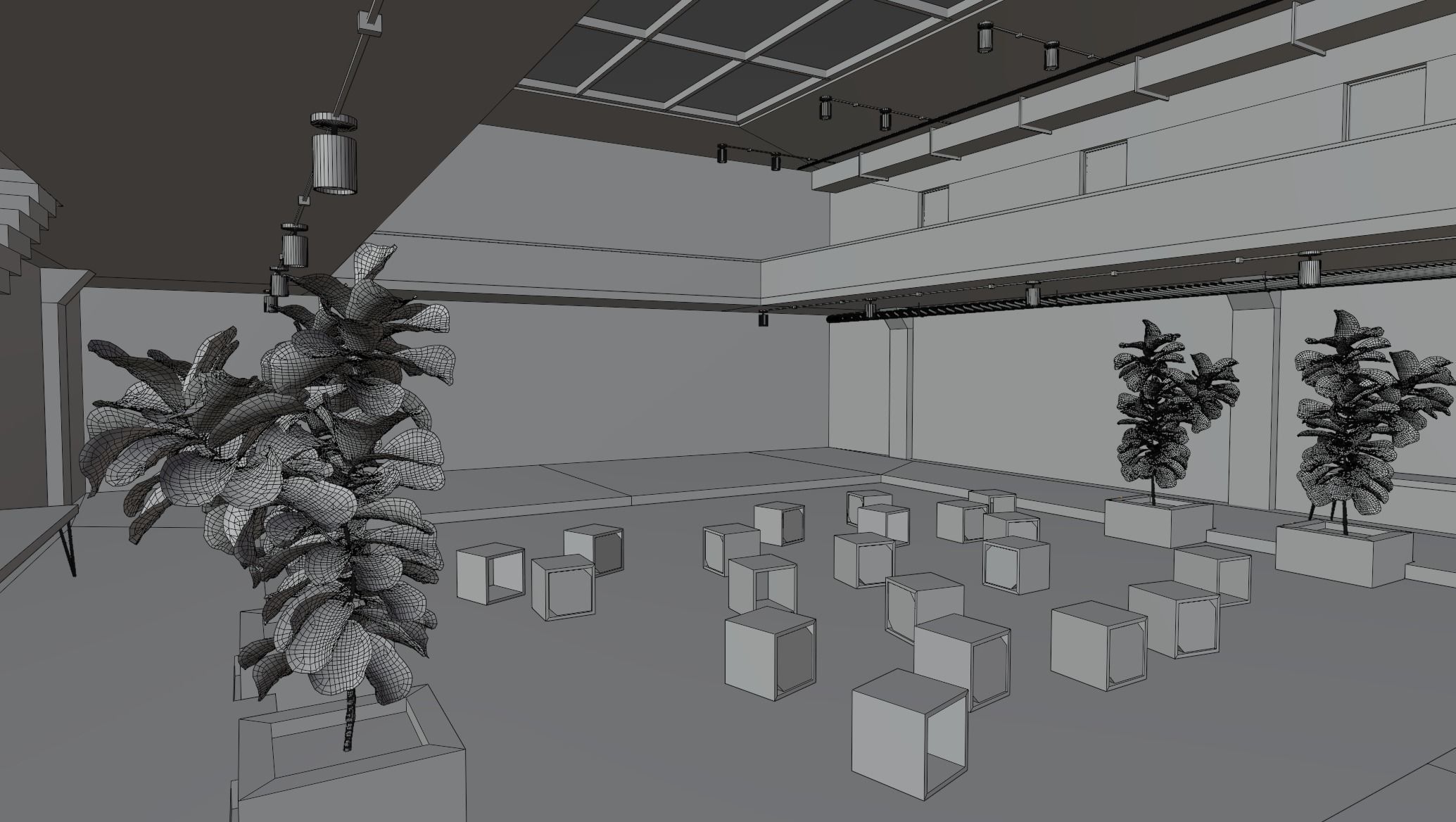 VR gallery showroom 3D model_10