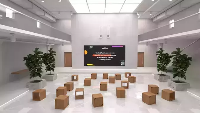 VR gallery showroom 3D model