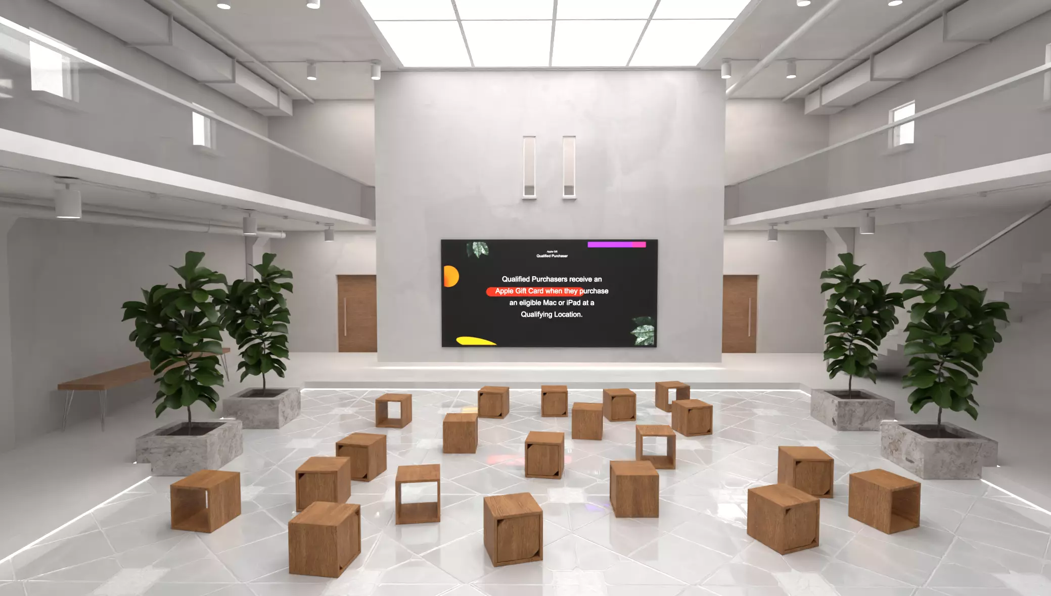 VR gallery showroom 3D model_0