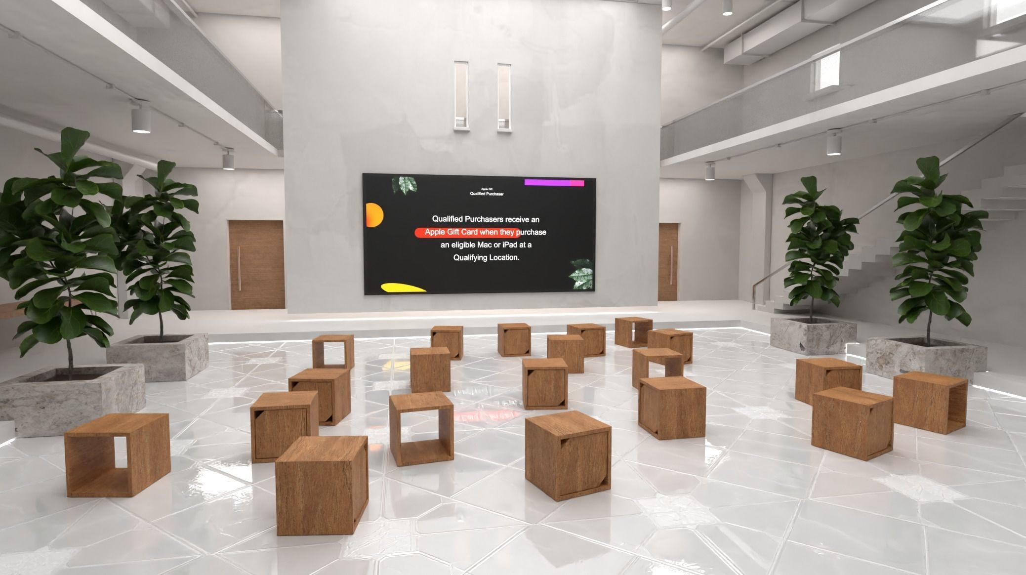 VR gallery showroom 3D model_1