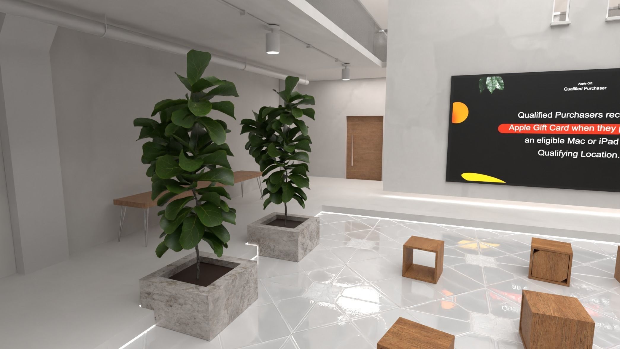 VR gallery showroom 3D model_3