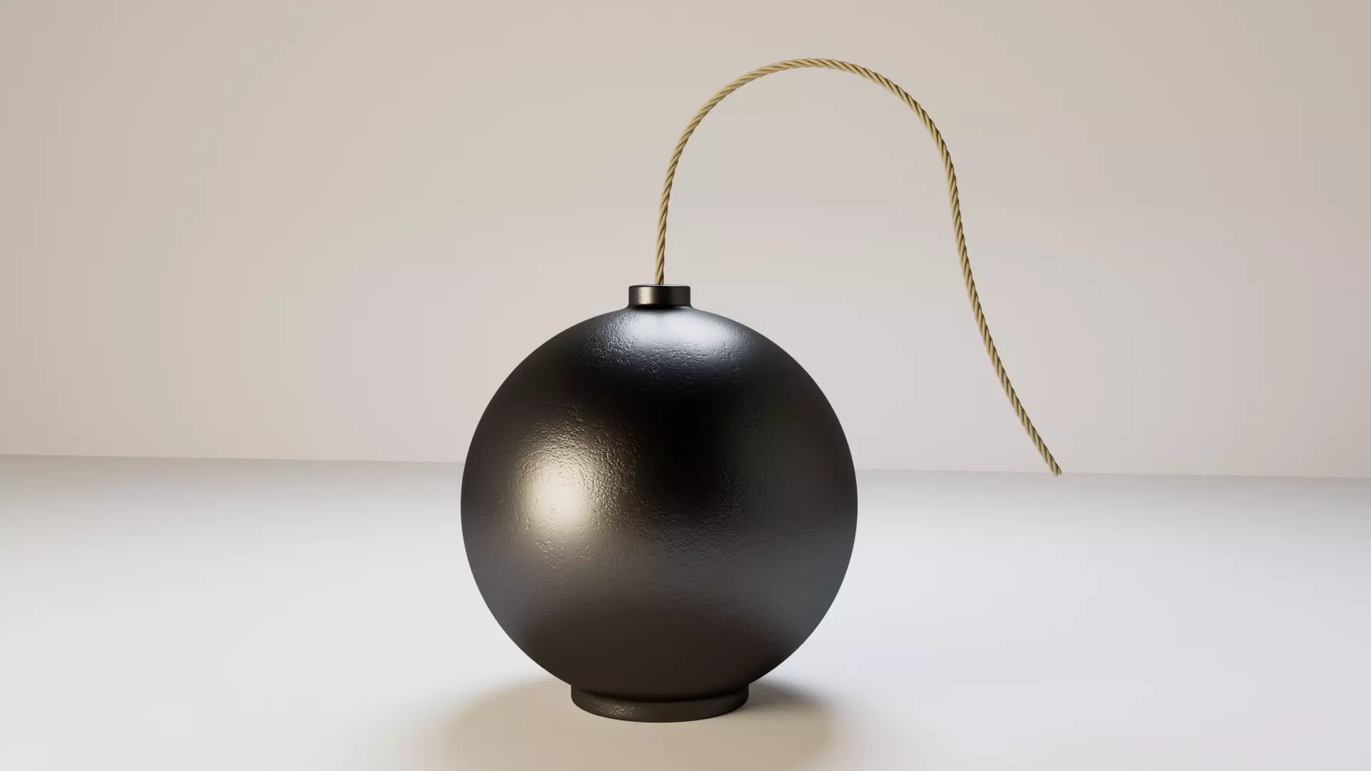 Bomb With Fuse 3D model_0