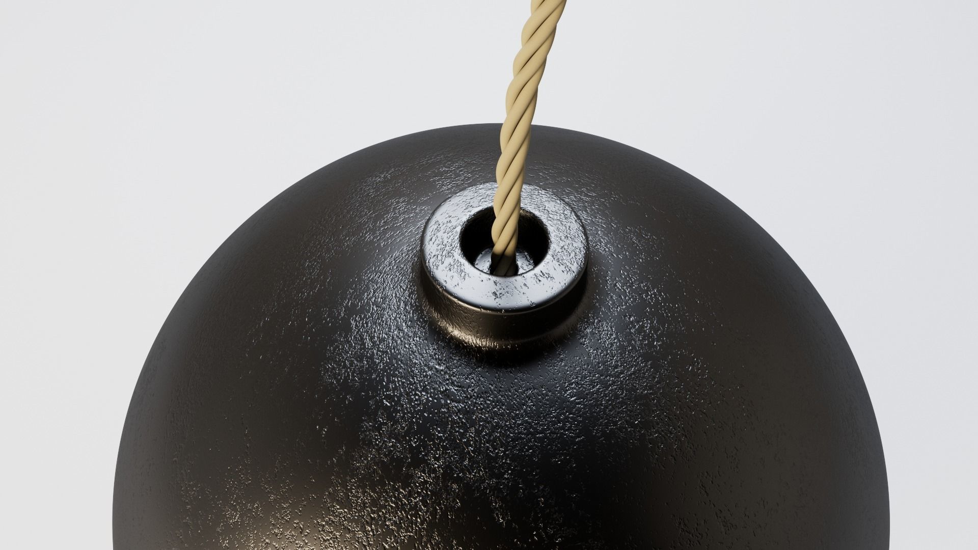 Bomb With Fuse 3D model_2