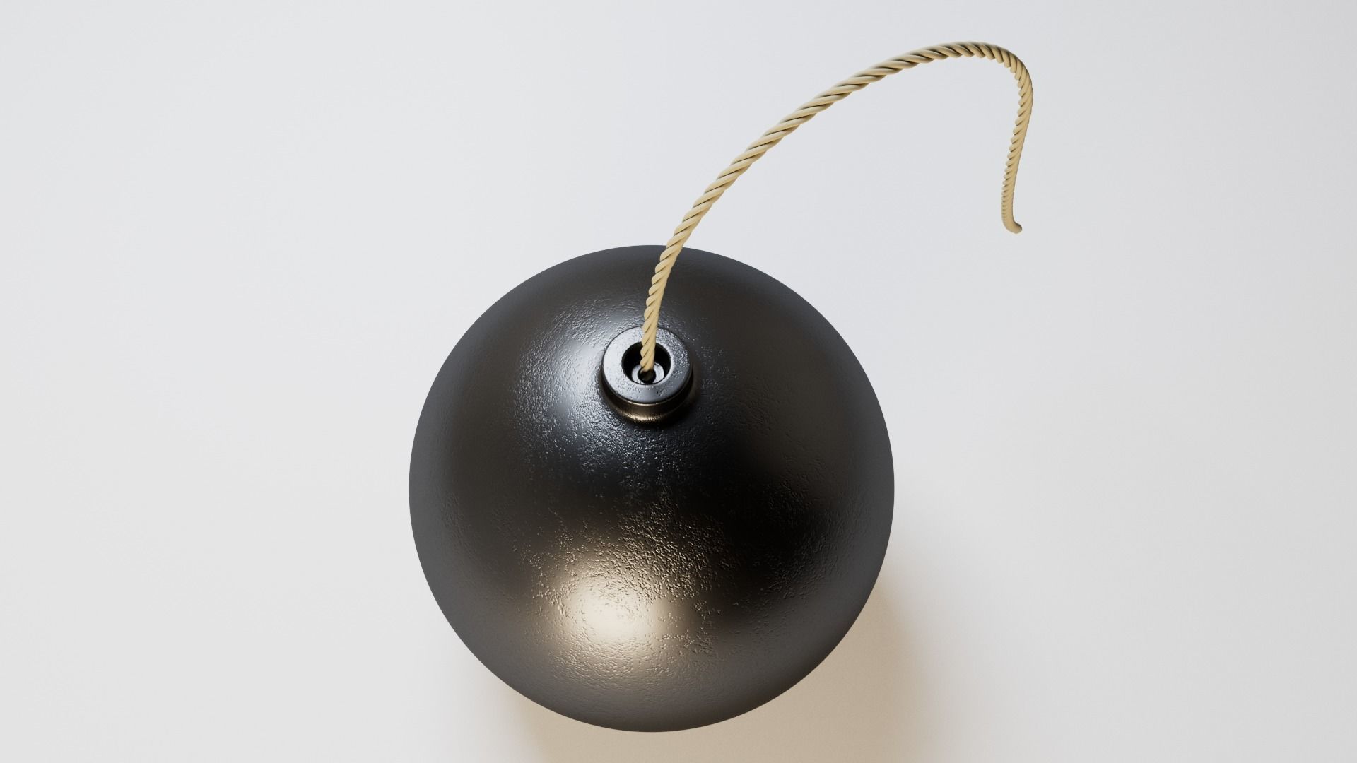 Bomb With Fuse 3D model_1