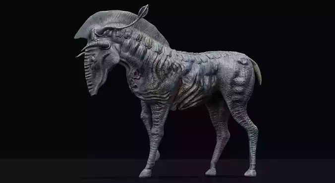 Horse Alien Creature Low-poly 3D model