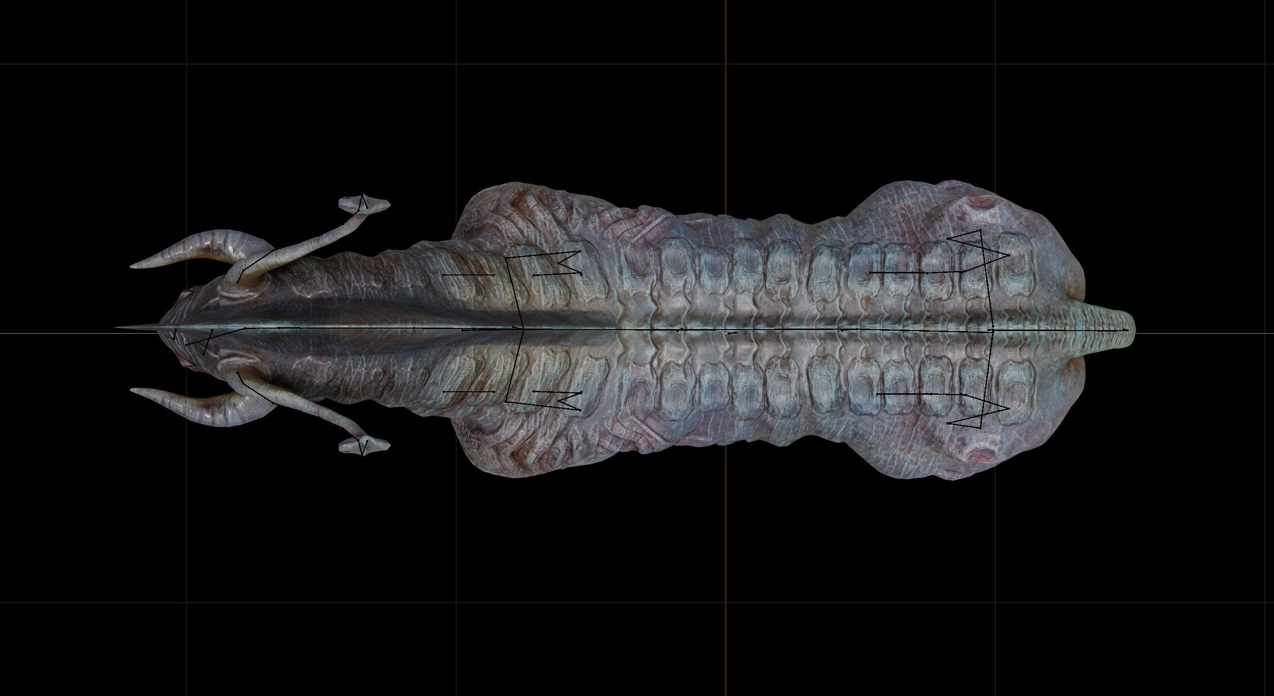 Horse Alien Creature Low-poly 3D model_15