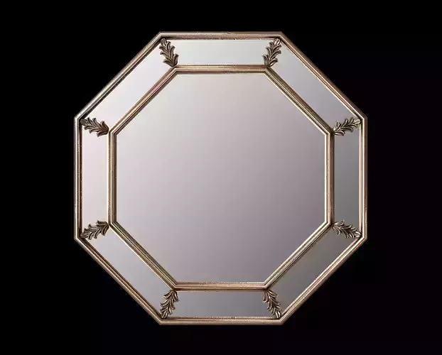 1960s French Giltwood Octagonal Wall Mirror