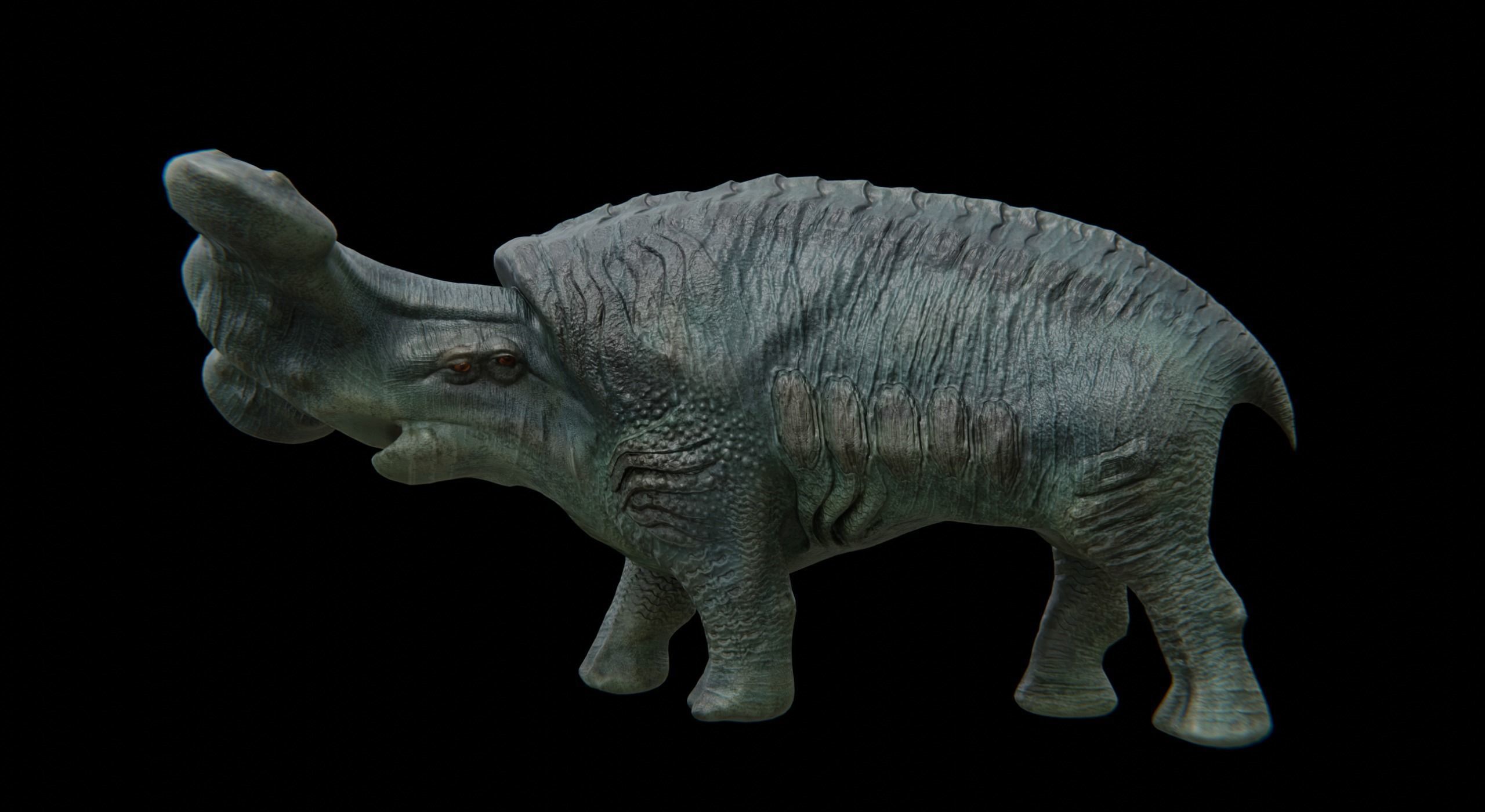 Behemoth Alien Creature Low-poly 3D model_10