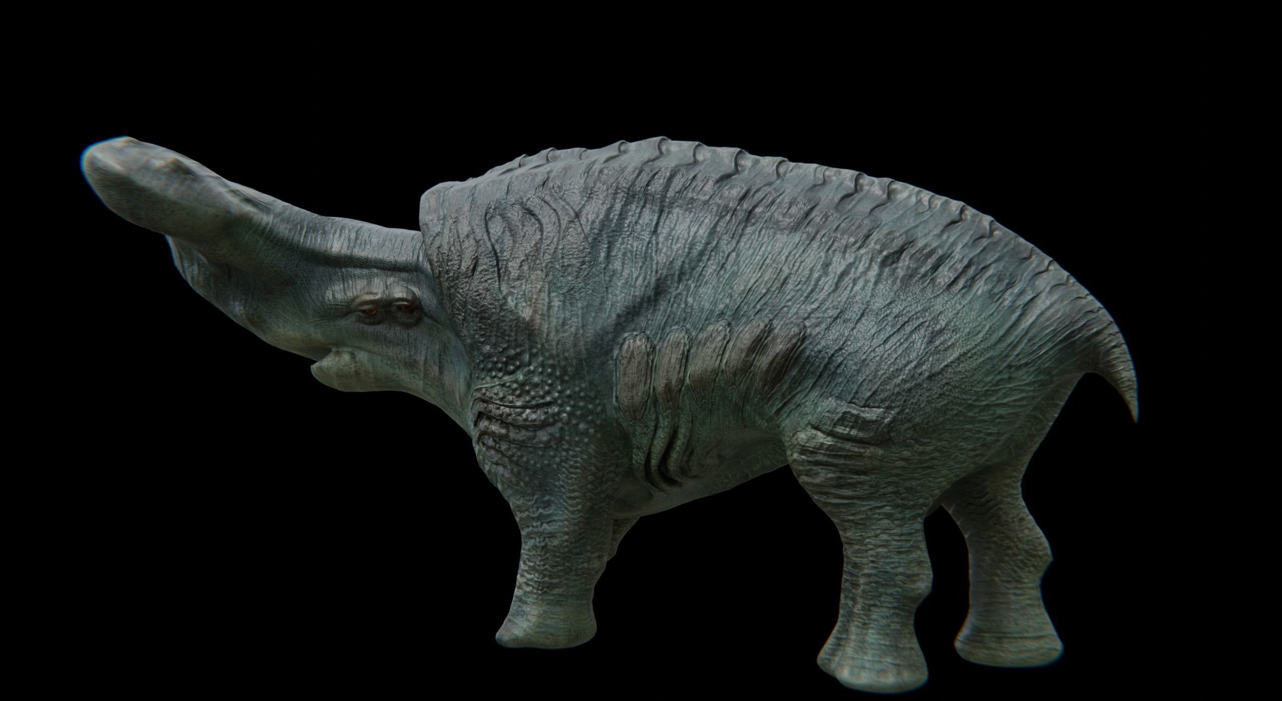 Behemoth Alien Creature Low-poly 3D model_11