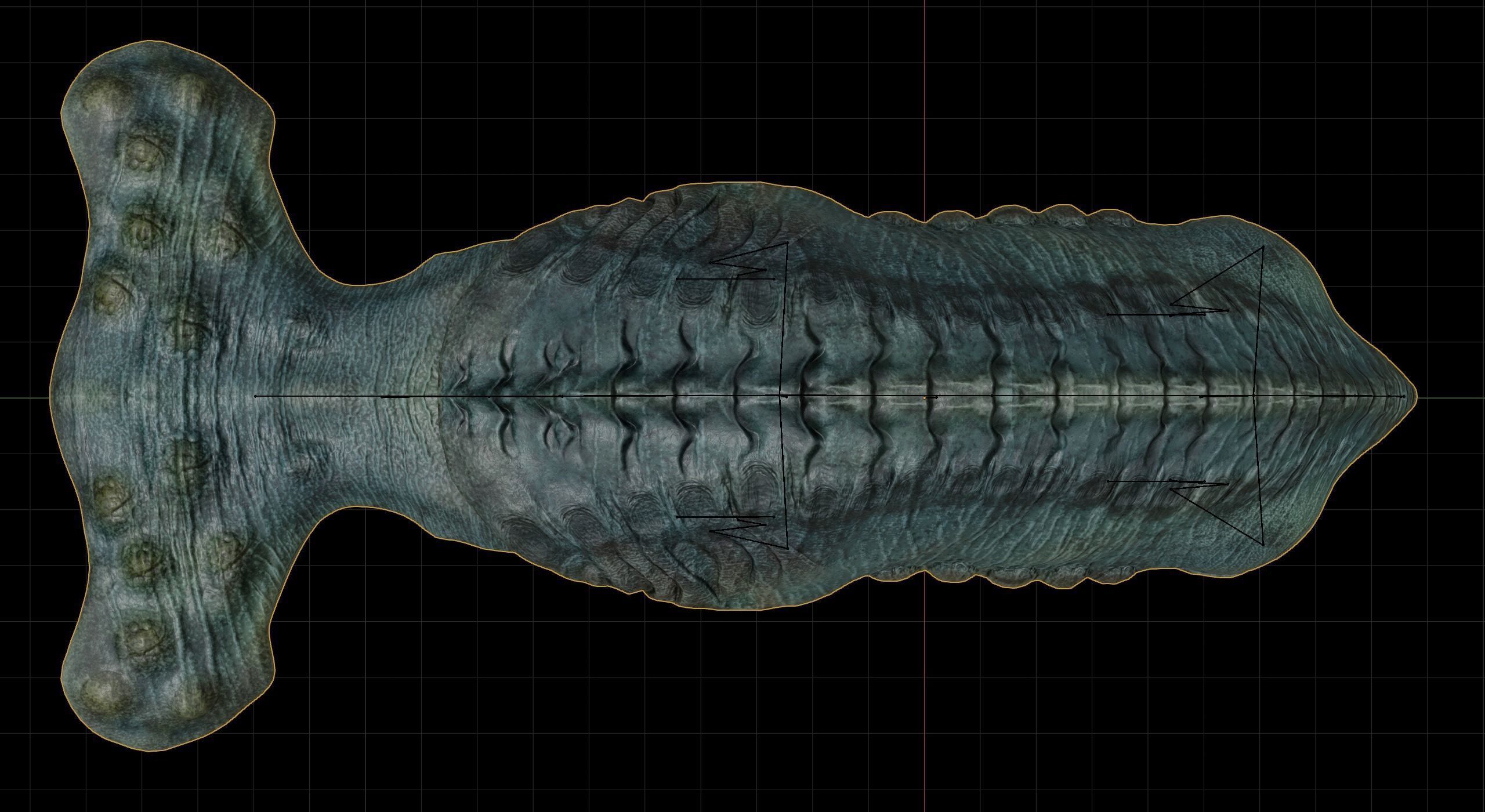 Behemoth Alien Creature Low-poly 3D model_13