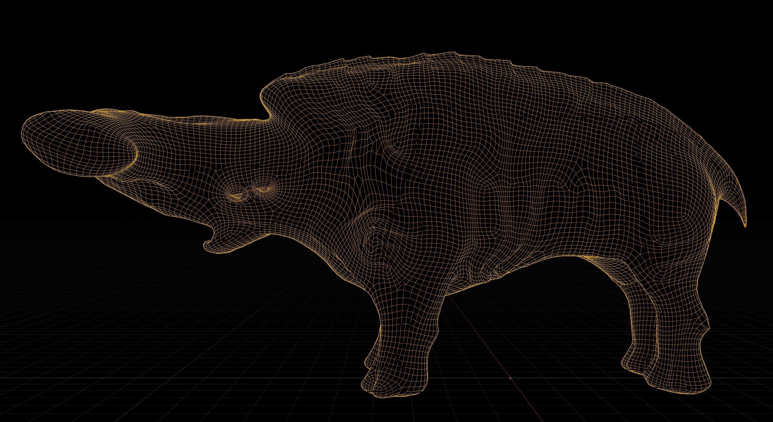 Behemoth Alien Creature Low-poly 3D model_30