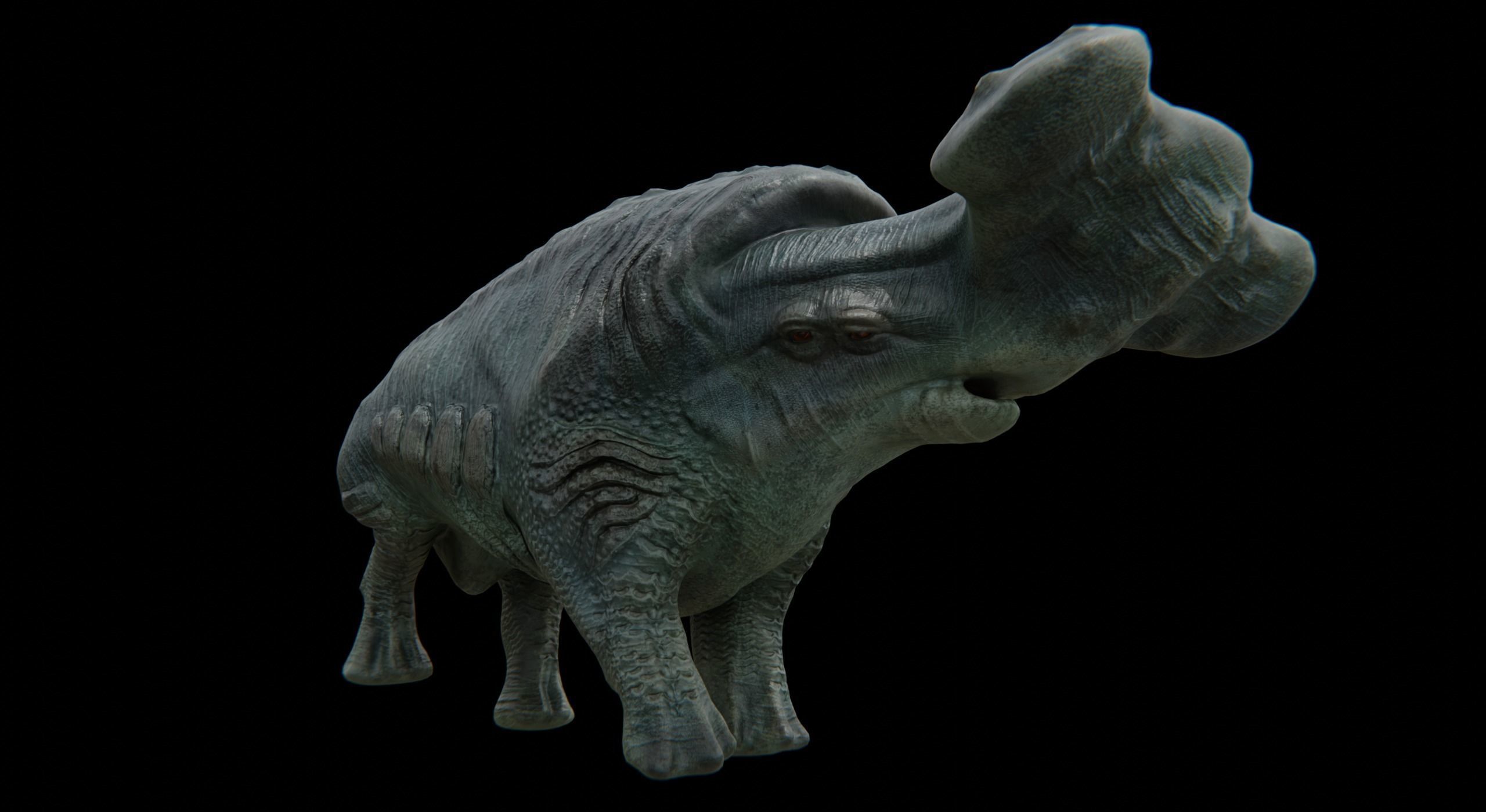 Behemoth Alien Creature Low-poly 3D model_17