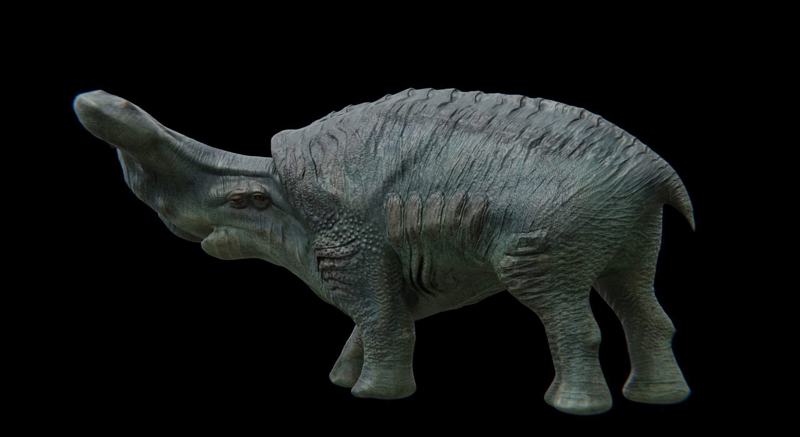 Behemoth Alien Creature Low-poly 3D model_22