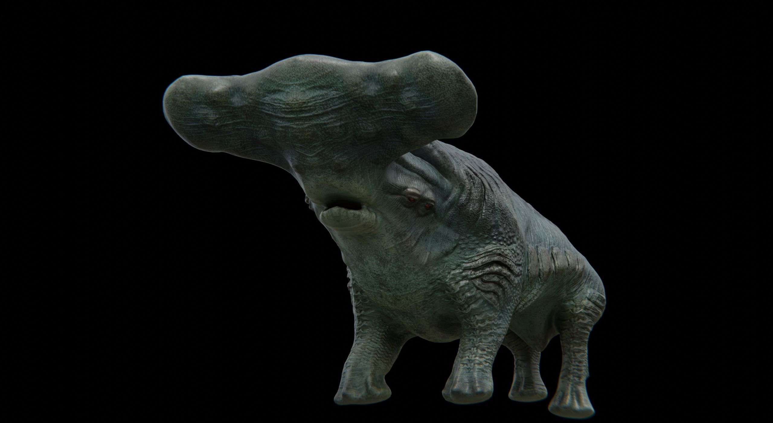 Behemoth Alien Creature Low-poly 3D model_6