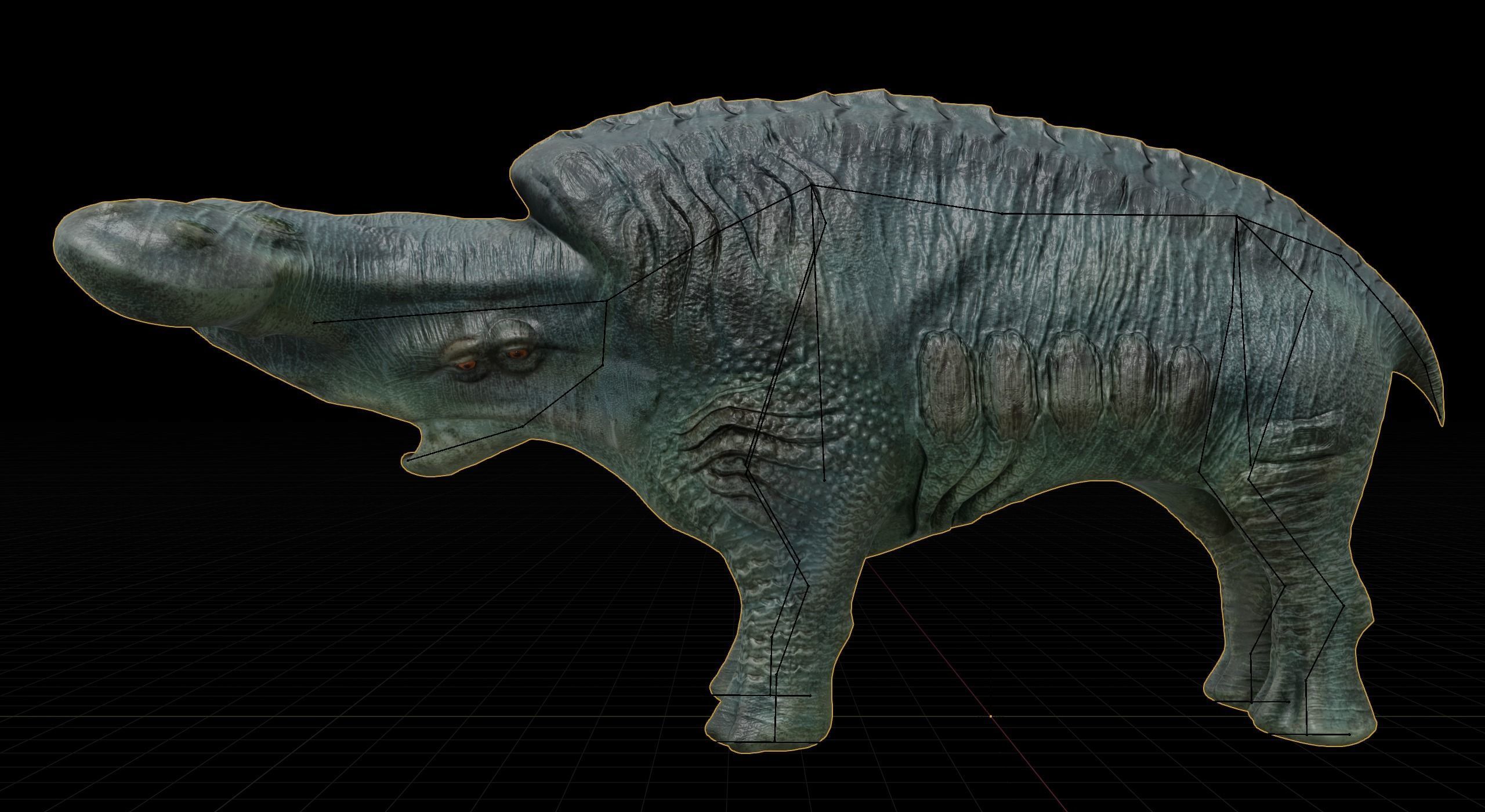 Behemoth Alien Creature Low-poly 3D model_24