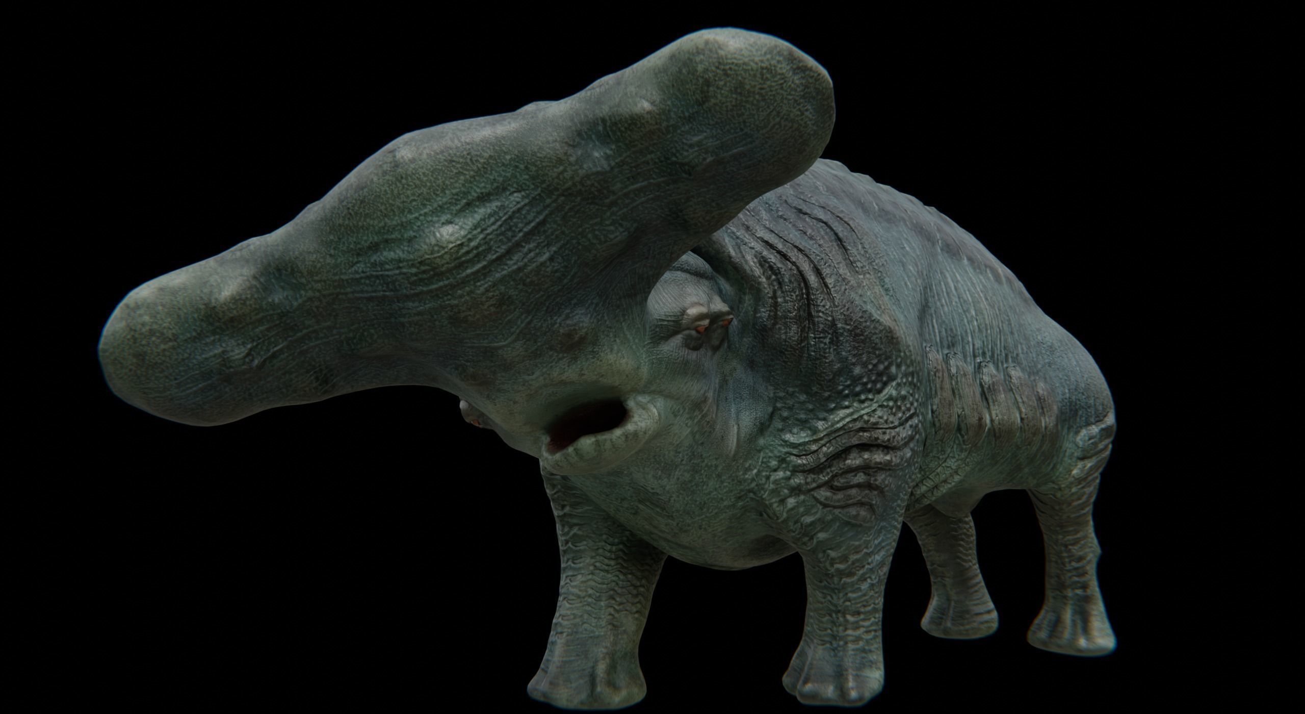 Behemoth Alien Creature Low-poly 3D model_8
