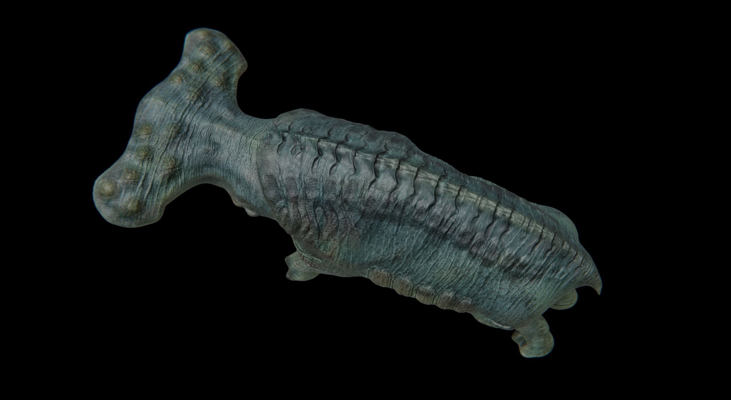 Behemoth Alien Creature Low-poly 3D model_9