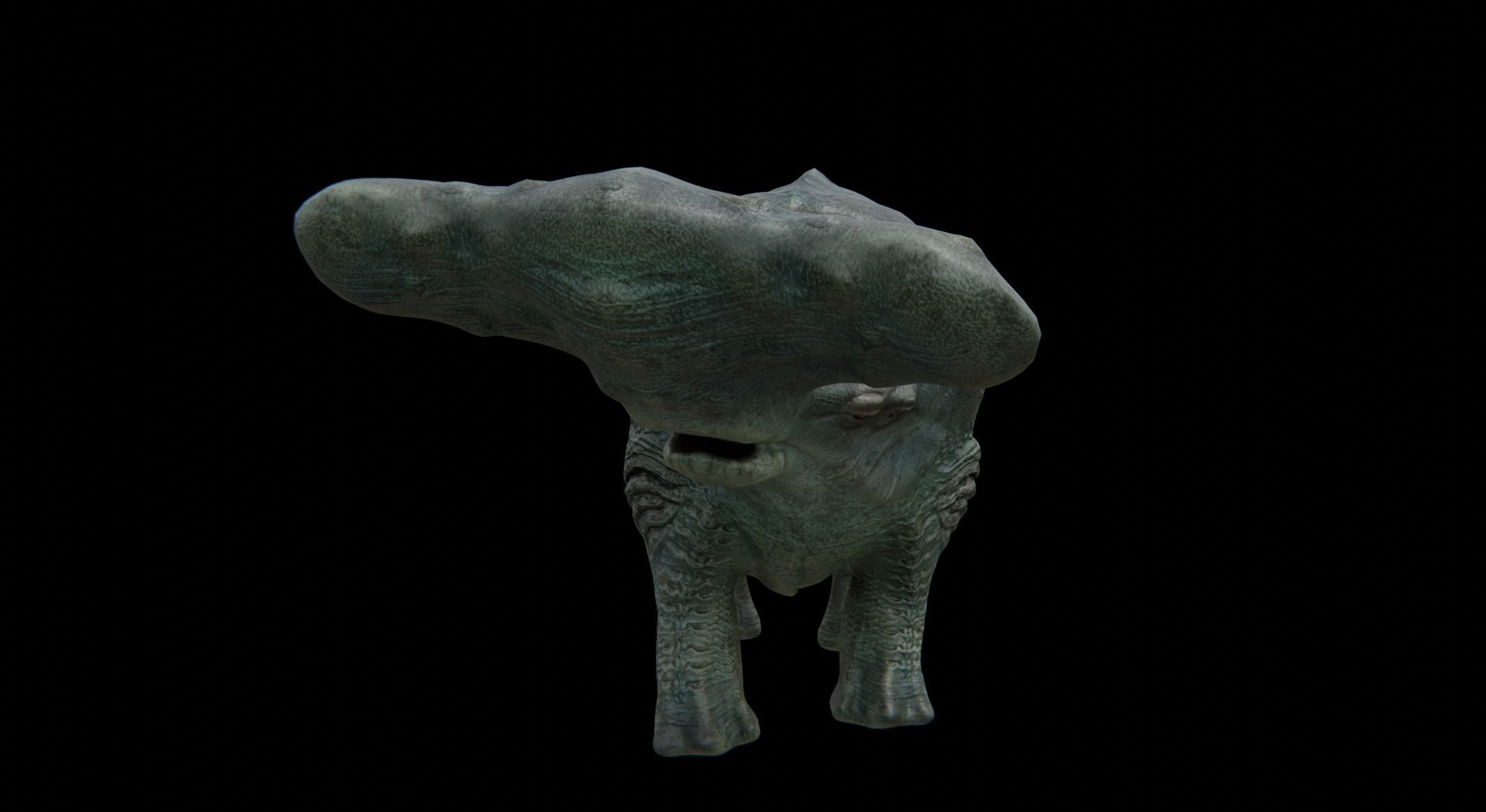 Behemoth Alien Creature Low-poly 3D model_4