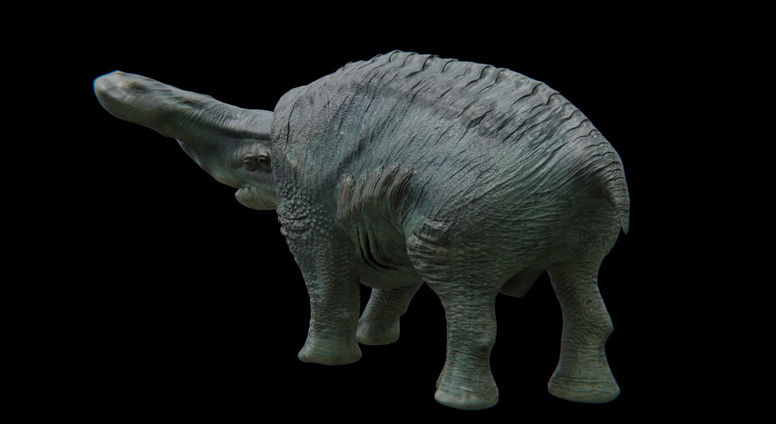 Behemoth Alien Creature Low-poly 3D model_19