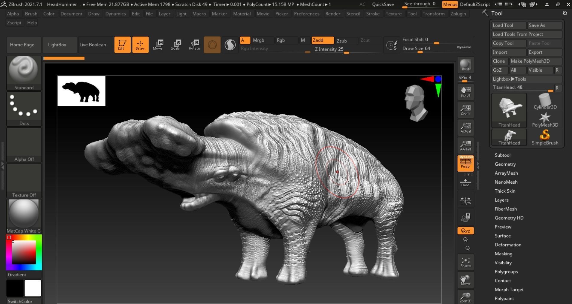 Behemoth Alien Creature Low-poly 3D model_28